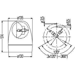 Gyrophare HELLA 2RL 007 337-011