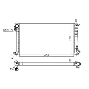 Radiateur refroidissement du moteur Classe economique NRF 509510A