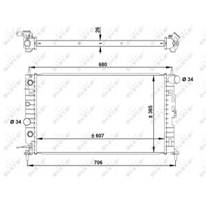 Radiateur refroidissement du moteur Classe economique NRF 50219A