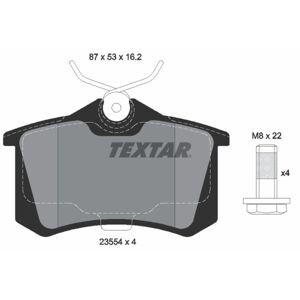 Jeu de plaquettes de frein a disque TEXTAR 2355406, Arriere