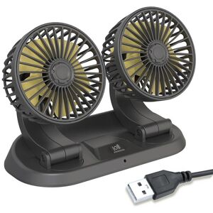 Ventilateur Réglable À 360 Degrés Pour Voiture, Double Tête, À Faible Bruit, Accessoires, 12v, 24v - Publicité