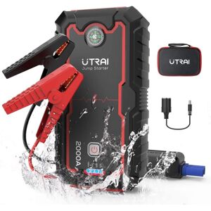 BuTure Booster Batterie Voiture,2500A, 21800MAH Portable Jump Starter à  Essence Jusqu'à 8.5L Gas ou 8.0L Diesel, avec Grand Écran LCD, Démarrage de