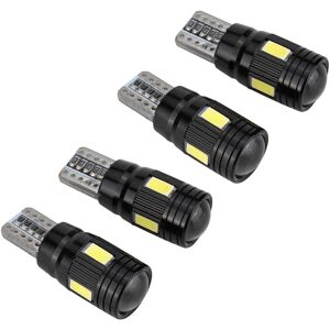 4pcs Lampe Led T10 Canbus De Voiture Ampoules 12v Sans Erreur 5730 6smd W5w 168 194 Lentille 6000k - Publicité