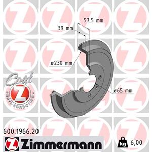 Brake drum 600.1966.20