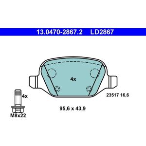 ATE brake pads 13.0470-2867.2 - Publicité