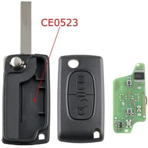 MISTER KEY Clé vierge pour citroën C4 C5 picasso Peugeot 207 307 407 2 boutons puce vierge ID46 CE0523 télécommande 433 mhz demander VA2 - Publicité