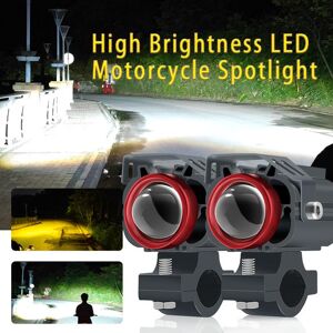 MOYI Projecteur auxiliaire pour Moto, ampoules de phares LED, antibrouillard externe, TV, Scooter, lampe de conduite - Publicité