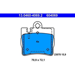 ATE brake pads 13.0460-4069.2 - Publicité