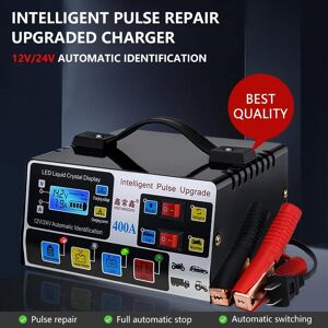 Chargeur de batterie de voiture 12V24V 220W, chargeur de réparation d impulsions Intelligent à haute fréquence entièrement automatique, chargeur haute puissance avec écran LCD - Publicité