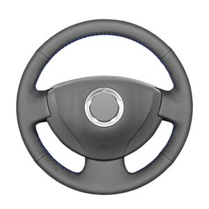 Housse de volant de voiture antidérapante en cuir artificiel noir, pour Renault Clio 2 2001 – 2012 Logan Sandero symbole Twingo 2 2009-2015 - Publicité