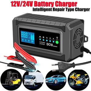 LVYUAN DEMUDA 10 12V,24V 15AH-250AH Chargeur de batterie de réparation intelligent Convient aux voitures, SUV, SUV, camions, yachts, batteries chargées à sec - Publicité