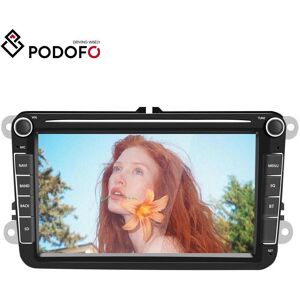 Podofo Autoradio pour VW PASSAT/GOLF/SEAT/POLO Android 8.1 8  Auto Android Player Support Mirror Link WIFI GPS Vue arrière Voiture DVR Bluetooth FM Récepteur - Publicité