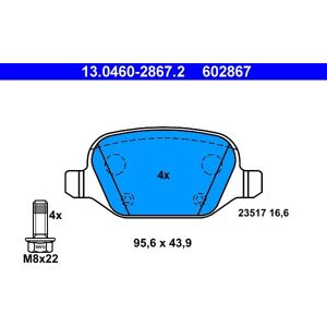 ATE brake pads 13.0460-2867.2 - Publicité