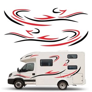 TOMTOP Autocollant de carrosserie auto autocollant autocollants graphiques de camion latéral autocollant pour remorque de camping-car caravane RV - Publicité