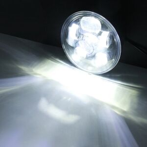 TOMTOP 5,75 pouces LED phare moto projecteur phare super grand angle conduite lumière - Publicité