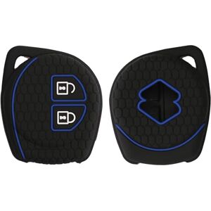 kwmobile Accessoire clé de Voiture Compatible avec Suzuki 2-Bouton Coque en Silicone Souple pour Clef de Voiture Bleu-Noir Mat - Publicité