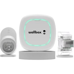 Wallbox Kit Pulsar MAX (chargeur de véhicule électrique, compteur de puissance et câble dock) 22 kW, 5 m, T2 blanc, compatible avec Alexa et Google Home - Publicité