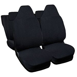 Lupex Shop Housses de siège Auto compatibles pour Twingo avec Appui-tête intégré, Jeans Noir, fabriqué en Italie - Publicité