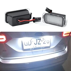 LEDFEWAG 2 Pièces LED Éclairage plaque immatriculation auto Compatible pour Focus Kuga Grand C-Max S-MAX B-Max Mondeo Ranger Fiesta - Publicité