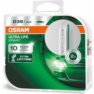 OSRAM Ampoule xénon  XENARC ULTRA LIFE D3S HID lampe à décharge, 66340ULT-HCB, boite duo (2 pièces) - Publicité