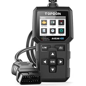 TOPDON Diagnostic Voiture  Artilink400 OBD2 Scanner Diagnostic Français 10 Fonctions OBDII Lecteur de Code Test d'émission de Smog/EVAP Voyant de Contrôle du Moteur Mises à Jour Gratuite - Publicité