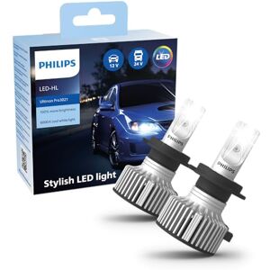 Philips Ultinon Pro3021 LED ampoule de phare automobile (H7), lumière blanche et froide à 6.000K, set de 2 - Publicité