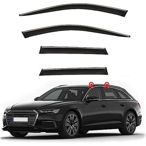 MEOMO 4 Pièces Voiture Déflecteurs d'air pour Audi A6 Wagon MK5-C8 2020 2021 2022 2023, Vitres Latérales Pare-Soleil Pare-Pluie Auto Externe Accessoires - Publicité