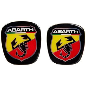 Abarth 3D Sticker Logo Bouclier Officiel pour Fiat Bravo, Avant et Arrière, 75 x 69 mm, 71 x 65 mm - Publicité