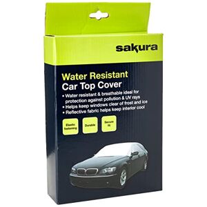 Sakura SS5385 Housse de toit de voiture extra large grise – Protection contre le gel et résistante à l'eau – Ajustement universel facile – Choisissez parmi 4 tailles, gris - Publicité