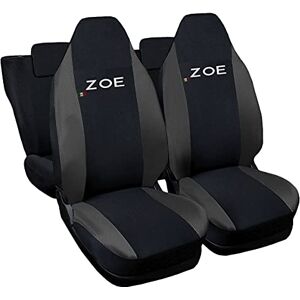 Auto Accessori Lupex Housses de sièges de Voiture compatibles Zoe Housse appuie-tête Incluse   Fabriqué en Italie (Noir/Gris foncé) - Publicité