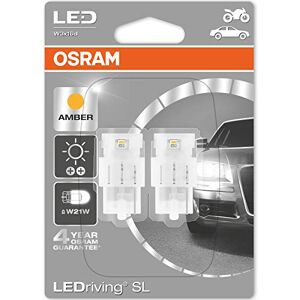 OSRAM LEDriving SL, Off-road ≙ W21W, 12V, LED Retrofits, lampes de signalisation à LED de couleur ambre, 7706YE-02B, double blister (2 pièces) - Publicité