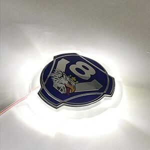 N\C Griffin V8 Lot de 1 autocollant pour calandre Scania Truck Grille emblème avec bandes lumineuses LED blanches de 24 V (bleu) - Publicité