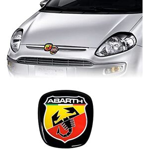 Abarth 3D Sticker Logo Bouclier Officiel pour Fiat Punto Evo, Avant, 60 x 65 mm Rouge - Publicité