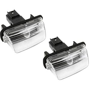 Partsline (Lot de 2) Éclairage Lumière de Plaque d'Immatriculation avec Ampoule compatible avec BERLINGO C3 C4 C5 DS4 SAXO XSARA 206 207 306 307 308 406 4027 5008 PARTNER 6340A3 6340.A3 - Publicité