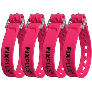 Fixplus -Strap Lot de 4 Sangles d'arrimage pour sécuriser, Fixer, regrouper et serrer, en Plastique spécial avec Boucle en Aluminium, 35cm x 2,4cm (Rose) - Publicité