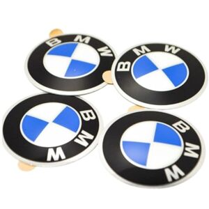 BMW 4 capsules autocollantes pour centre de roue  70 mm - Publicité