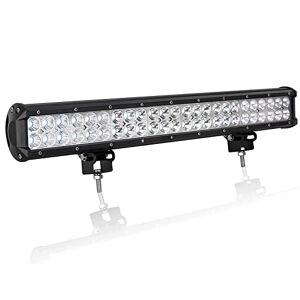 AUXTINGS 22 inch (56cm) 144W LED Barre Projecteur Phare de Travail LED Spot Flood Light Bar pour Feux Diurne lumière Off Road Lampe Feu de recul Camion Remorque 4x4 Tracteur 12V 24V - Publicité