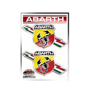 Abarth Autocollants Boucliers Foudre, Lot de 2, 94 x 131 mm - Publicité