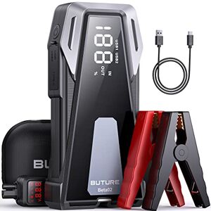 BRPOM Booster Batterie 3000A 24000mAh, 150PSI Gonfleur Pneus Voiture, 12V  Démarreur de Voiture Portable, Jump Starter pour Véhicule(Tout Gaz ou 8L  Diesel) avec Lampe LED, Écran LCD, 12 Mois en Veille : : Auto et  Moto