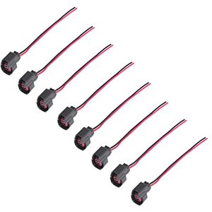 X AUTOHAUX 8pcs Carburant Injecteur Connecteur Pigtail Câble pour EV6 pour EV14 pour Voiture - Publicité