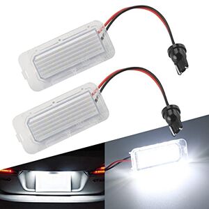 Maimiao LED Éclairage plaque immatriculation auto ampoules 18 SMD 12V 6500K Xénon Blanc CanBus pas d'erreur Feux arrière compatibles avec Ford Focus 5d Mondeo Fiseta - Publicité