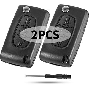 Yosemy Coque de Clé 3 Boutons Étui Clé Compatible avec Citroen Peugeot 2Pièces Étui Clé Coque de Protection Pliable Compatibilité pour Peugeot Citroen avec Bouton Coffre de Voiture (VA2 CE0523) - Publicité