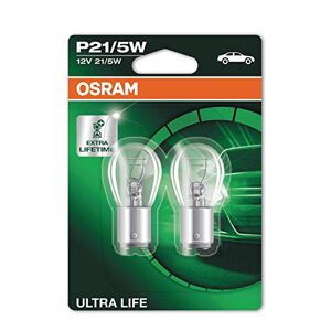 OSRAM ULTRA LIFE P21/5W brake, rear et lumière de recul 7528ULT-02B durée de vie extra longue en double blister, Trasparente - Publicité