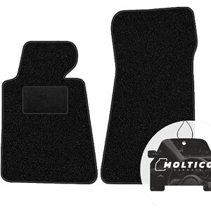 moto-MOLTICO Tapis Voiture Avant en Velours pour Voiture avec Bordure Set de 2 Tapis de Voiture Noirs Adapte pour BMW 7er E32 1986-1994 - Publicité