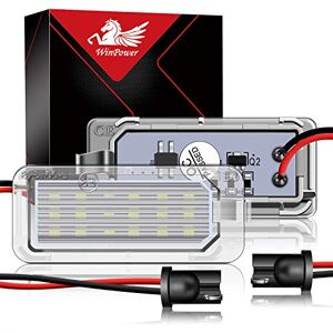 WinPower LED Éclairage plaque immatriculation auto ampoules super brillant CanBus Pas d'erreur 6000K xénon blanc froid 18 SMD Feux arrière, 2 Pièces - Publicité