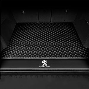 HIFFEY pour Peugeot 308 SW III Wagon Active Pack/GT Pack Hybrid Wagon 2021-2024 Tapis de Coffre Voiture Housse de Coffre en Cuir Tapis de Protection Antidérapant Imperméable Accessoires,Black - Publicité