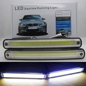 FOLGEMIR Feux diurnes, COB LED lumineuse DRL, blanc 6000K, 12V DC, 12W, CE - Publicité