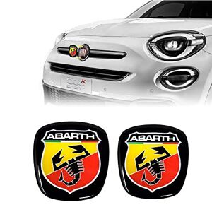 Abarth Autocollant 3D Logo Officiel pour Fiat 500X, Avant et arrière, 75 x 69 mm, 71 x 65 mm - Publicité