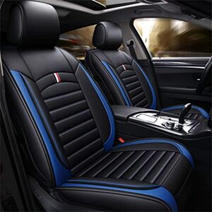  AUTOYOUTH Housses de Siège de Voiture Avant Universelles  Simili-Cuir pour 2 sièges Noir Bleu, Tuning Voiture Interieur