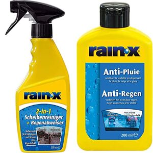 Rain-X Lave Glace Voiture Traitement Anti Pluie Pare Brise Technologie  Hydrophobe, Bain et Miroirs 200 ml Insecte